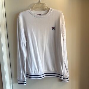 Fila Relaxed White and Blue Sweatshirt